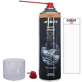 Універсальне біле літієве мастило спрей з тефлоном Motip White Grease PTFE 500мл