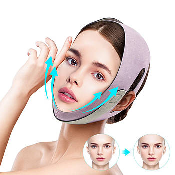 Маска-бандаж графенова для корекції другого підборіддя і овалу обличчя - pink