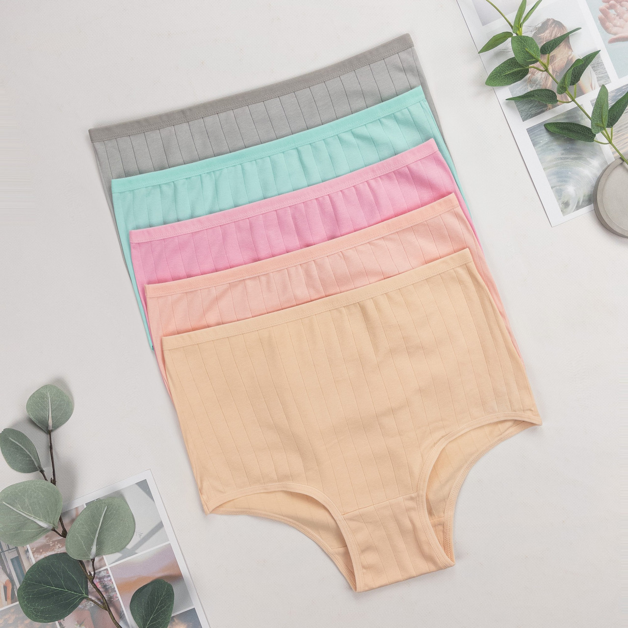 Труси сліпи в рубчик жіночі Nicoleta Туреччина S, M, L, XL, 2XL | 5 шт.