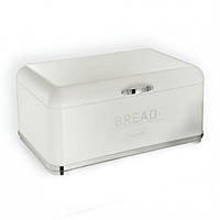 Хлібниця Maestro з відкидною кришкою Біла з нержавіючої сталі MR-1677-AR-W