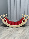 Дитяче ліжечко качалка з матрасиком 49 БОНБОН, дитяча качалка, качалка для дітей, балансир, дитяча гойдалка балансир, качалка, фото 4