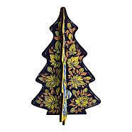 Новорічна ялинка "Українська ялинка" (22х15х0,4 см) Дерев'яна ялинка розписано вручну., фото 2