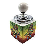 Попільничка з кришкою керамічна "Rasta-Reggae" (15×8,5×8,5 см), фото 2