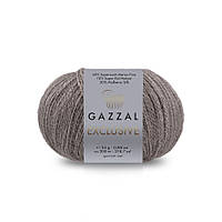 Gazzal EXCLUSIVE (Газзал Ексклюзив) №9924 сіро-коричневий (Пряжа вовна мериноса з мохером на шовку, нитки для в'язання)