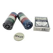 Покерний набір (колода карт, 80 фішок, жетон дилера) (фішка d-3,8 см), фото 5