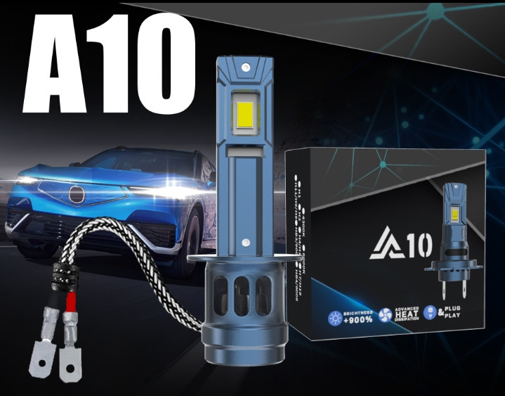 Світлодіодні Міні LED Luxor A10 лампи H1 CSP Корея 9-32В 80Вт 12000 Лм Canbus