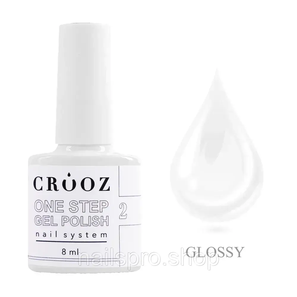 Crooz Однофазний гель лак One Step Gel Polish №02, 8 ml, фото 1