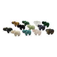 Слони кам'яні набір (н-р/12шт) (слоник 4,8×3,7×1,8 см), фото 3