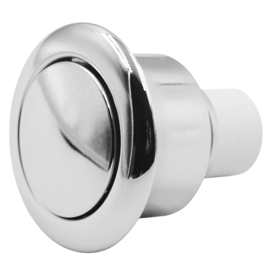 Кнопка для спуску води бачка унітаза псков пластик хром 1 режим, фото 1