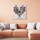 Колаж з фото на натуральному холсті "Серце Класика" на 31 фото, фото 2