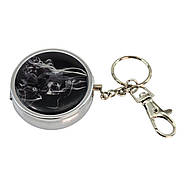 Попільничка-брелок кишенькова з малюнком метал "Дим" (d-5 h-1.7 см), фото 2