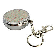 Попільничка-брелок кишенькова з малюнком метал "Фламінго" (d-5 h-1.7 см), фото 2