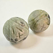 Кулі масажні нефрит різьблені (d-4 см), фото 5