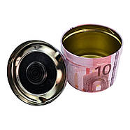 Попільничка з кришкою металева "10 Євро" (d-9.5 см h-12 см), фото 4