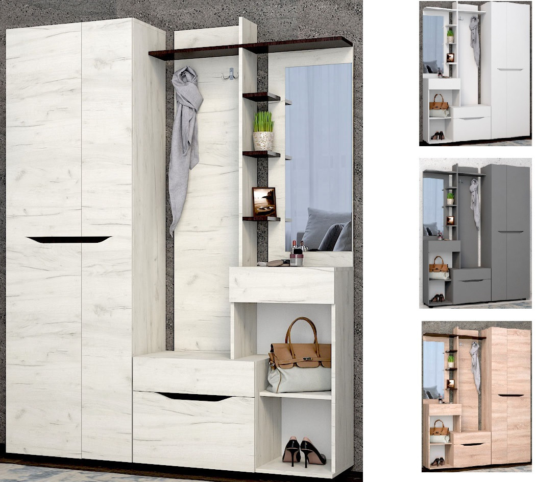 Передпокій Аякс шафа+вішак 155см (Мастер Форм), фото 1