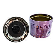 Попільничка з кришкою металева "500 Євро" (d-9.5 см h-12 см), фото 5