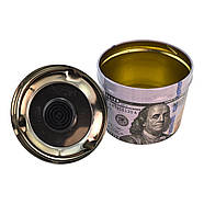 Попільничка з кришкою металева "100 Євро" (d-9.5 см h-12 см), фото 4