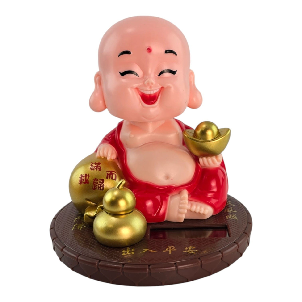 Іграшка на сонячній батареї "Веселий Монах" червоний (Flip Flap) (9,5х9х9 см), фото 1