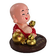 Іграшка на сонячній батареї "Веселий Монах" червоний (Flip Flap) (9,5х9х9 см), фото 2