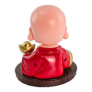 Іграшка на сонячній батареї "Веселий Монах" червоний (Flip Flap) (9,5х9х9 см), фото 4