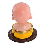 Іграшка на сонячній батареї "Веселий Монах" жовтий (Flip Flap) (9,5х9х9 см), фото 4