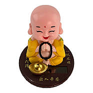 Іграшка на сонячній батареї "Веселий Монах" жовтий (Flip Flap) (9,5х9х9 см), фото 5