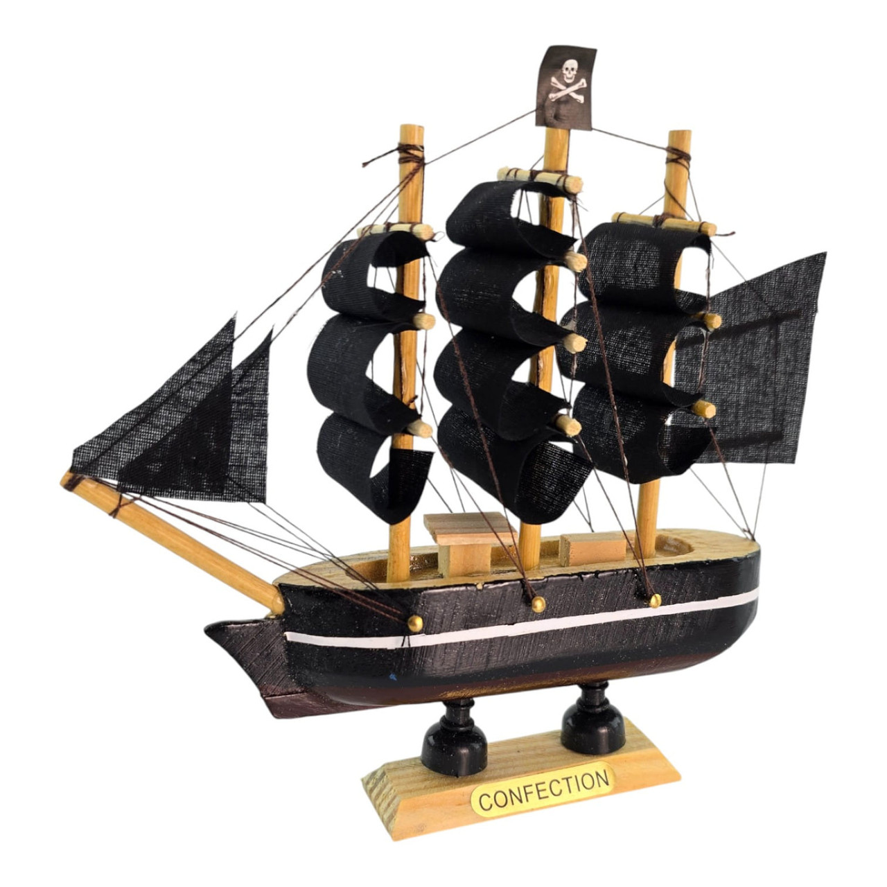 Макет вітрильника на підставці "Піратський корабель" (13.5×13.3×3.2 см), фото 1