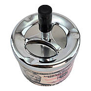 Попільничка з кришкою металева "50$" (d-9.5 см h-12 см), фото 4