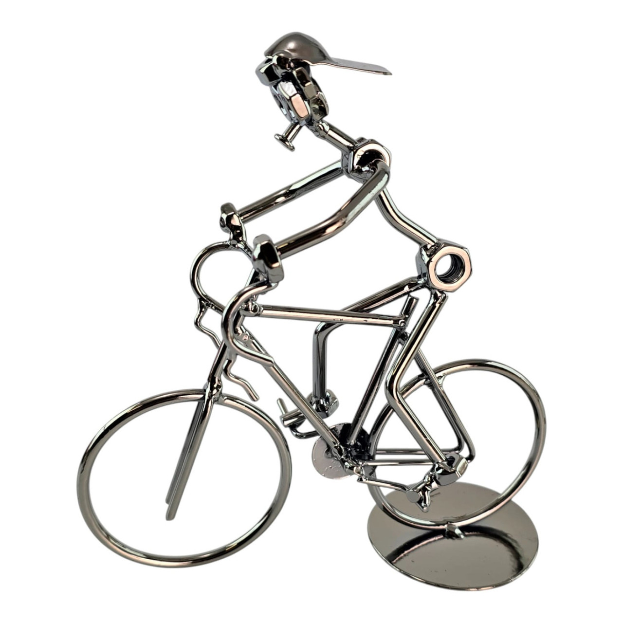 Техно-арт "Велосипедист" метал (19,5×19×8 см), фото 1