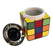 Попільничка з кришкою керамічна "Кубік Рубіка" (15 × 8,5 × 8,5 см), фото 5