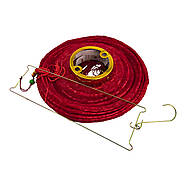 Ліхтарик китайський шовковий із символом удачі, червоний (d-25см), фото 3