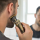 Акумуляторний тример для стрижки волосся + 3 насадки, CB-934 / Машинка для стрижки / Тример чоловічий, фото 5