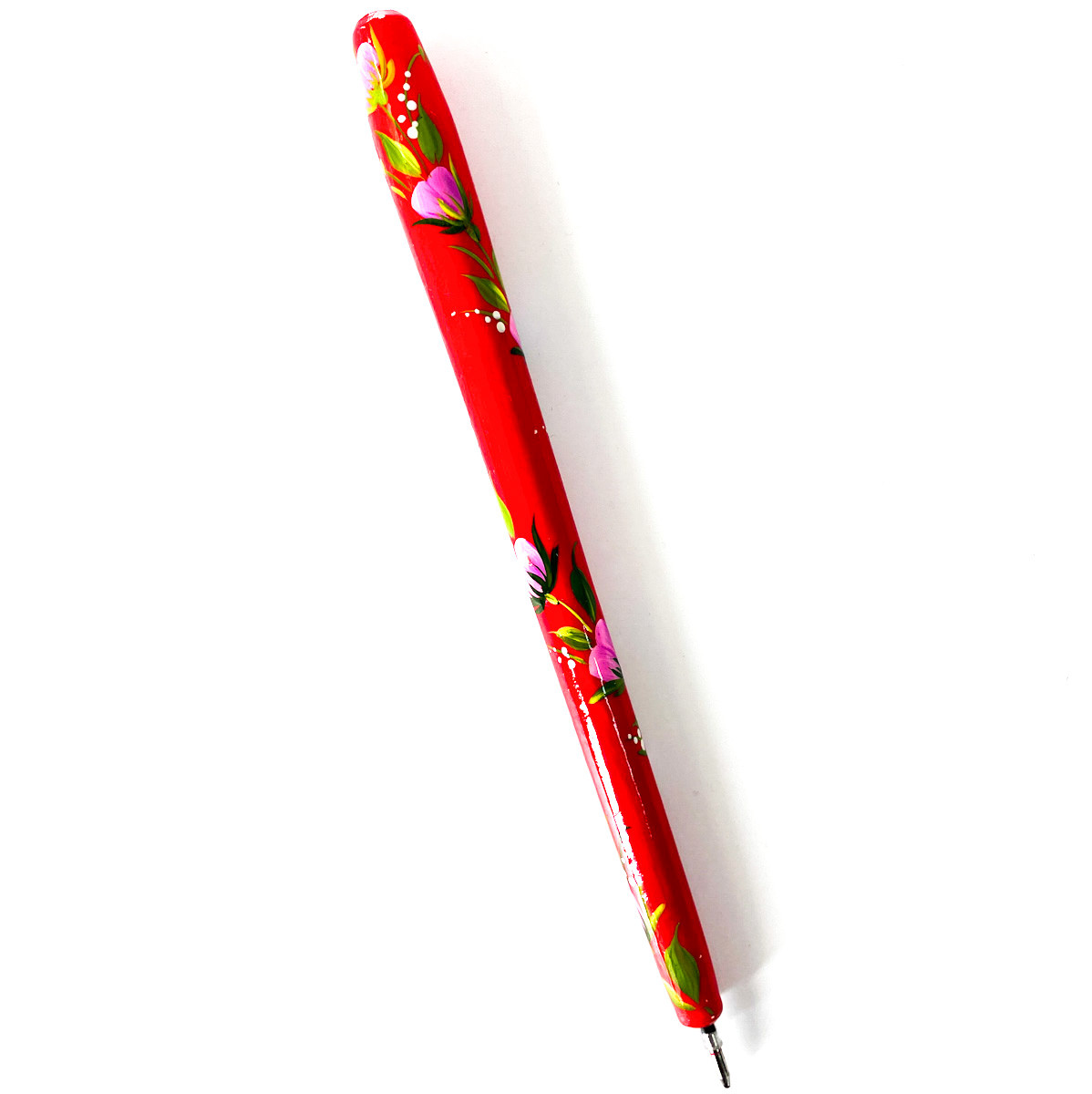 Ручка подарункова (сувенірна) красива кулькова з синім стрижнем дерев'яна для жінок, люблячому чоловіку, дитяча, фото 1