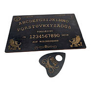 Спіритична дошка OUIJA, німецькою мовою, темна (44,5×29×0,8см), фото 5