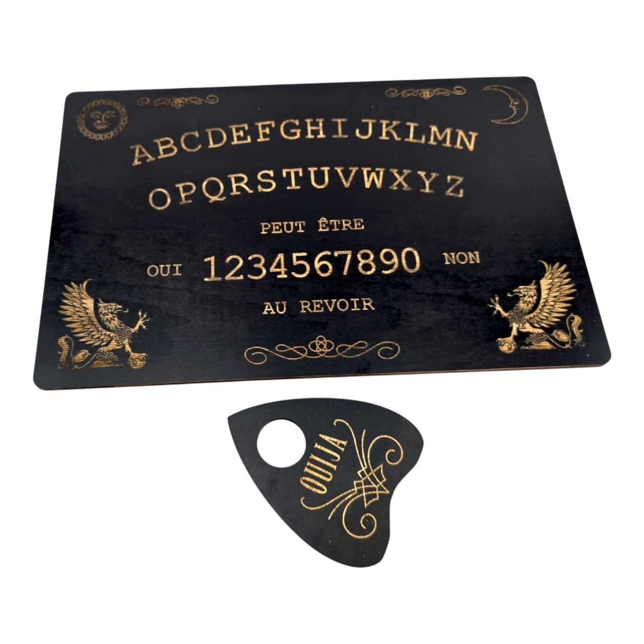 Спіритична дошка OUIJA, французькою мовою, темна (44,5×29×0,8см), фото 1