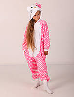Кигуруми хелло детские Пижама кигурумы для девочки Hello Kitty розовое для подростков Kigurumi