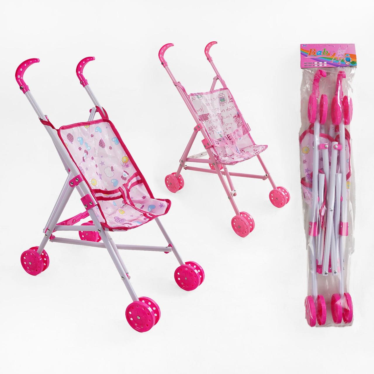 Коляска для ляльок 3288 A висота 50 см, складна конструкція, фото 1