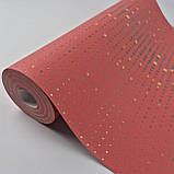 Шпалери вінілові на флізеліні 0.53 × 10.05 м Marburg 57238, теракотові для спальні, вітальні, коридору, фото 3