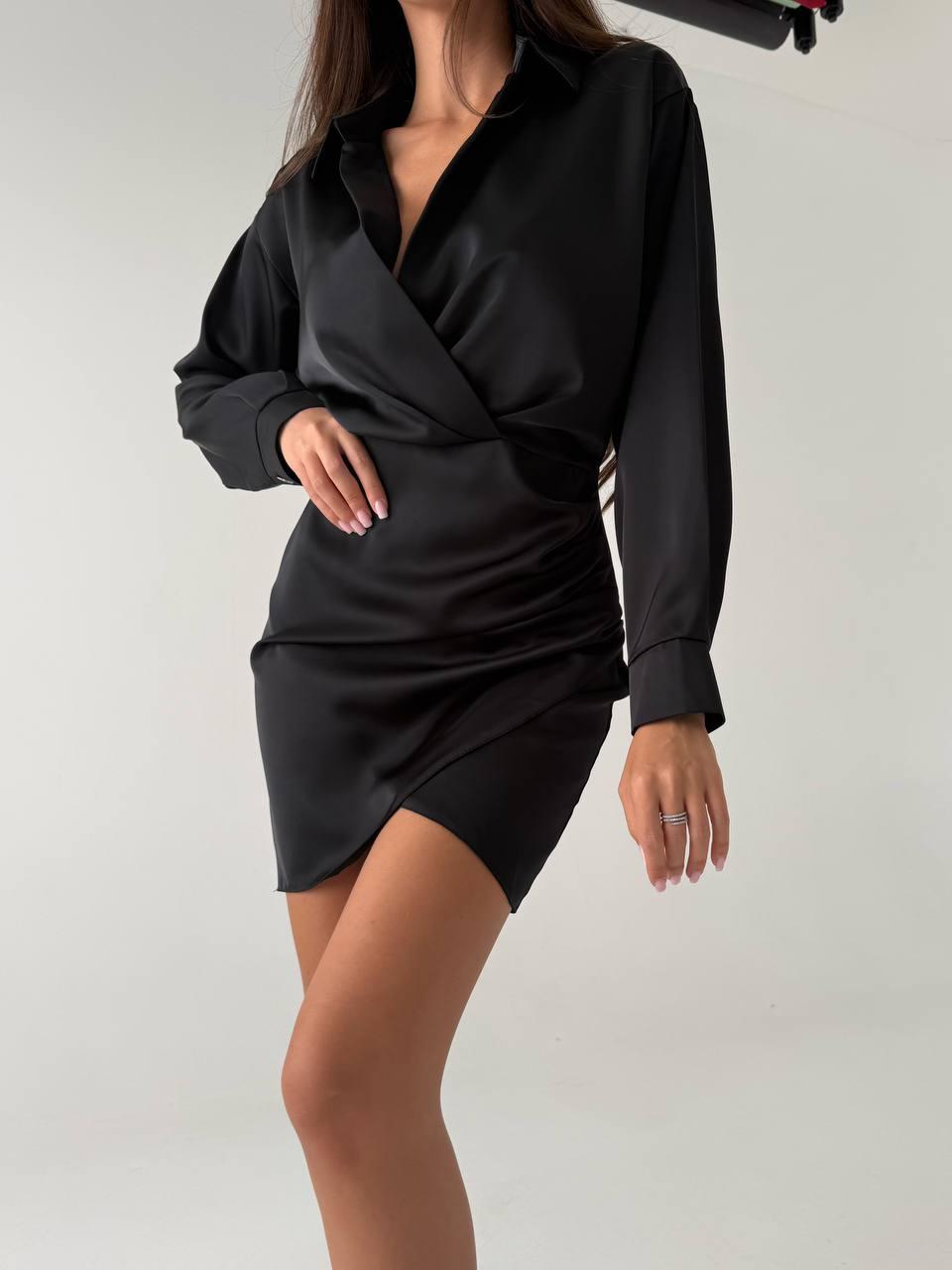 Сукня з шовку Армані Модель: 1531-173 Колір: чорний, бежевий, зелений, шоколад, фото 1