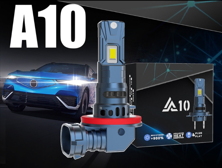 Світлодіодні Міні LED Luxor A10 лампи H11 Н8 Н9 CSP Корея 9-32В 80Вт 12000 Лм Canbus