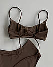 Купальник Reef & Elba із завищеною талією шоколад, фото 4