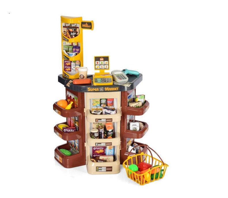 Дитячий магазин зі сканером і кошиком 47 предмети