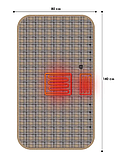 Ковдра з підігрівом і автовимкненням 140*80 см покривало плед із підігрівом від повербанка Lesko, фото 2