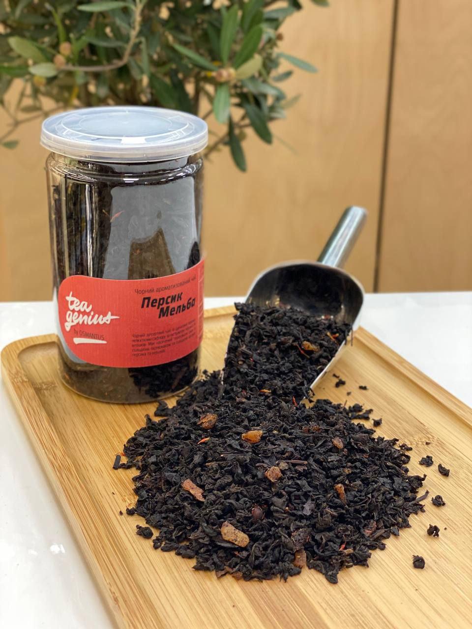 Чай в банці TM TEA GENIUS "Персик Мельба" 100 гр, фото 1