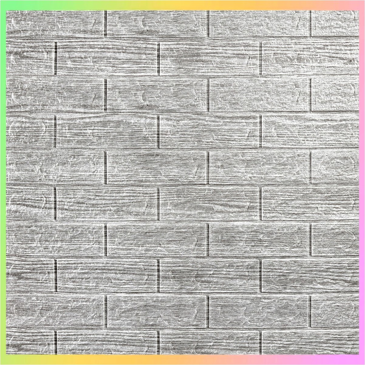 Самоклеюча 3D панель для стін сірого кольору 700x770 см цегла декорування інтер'єру, фото 1