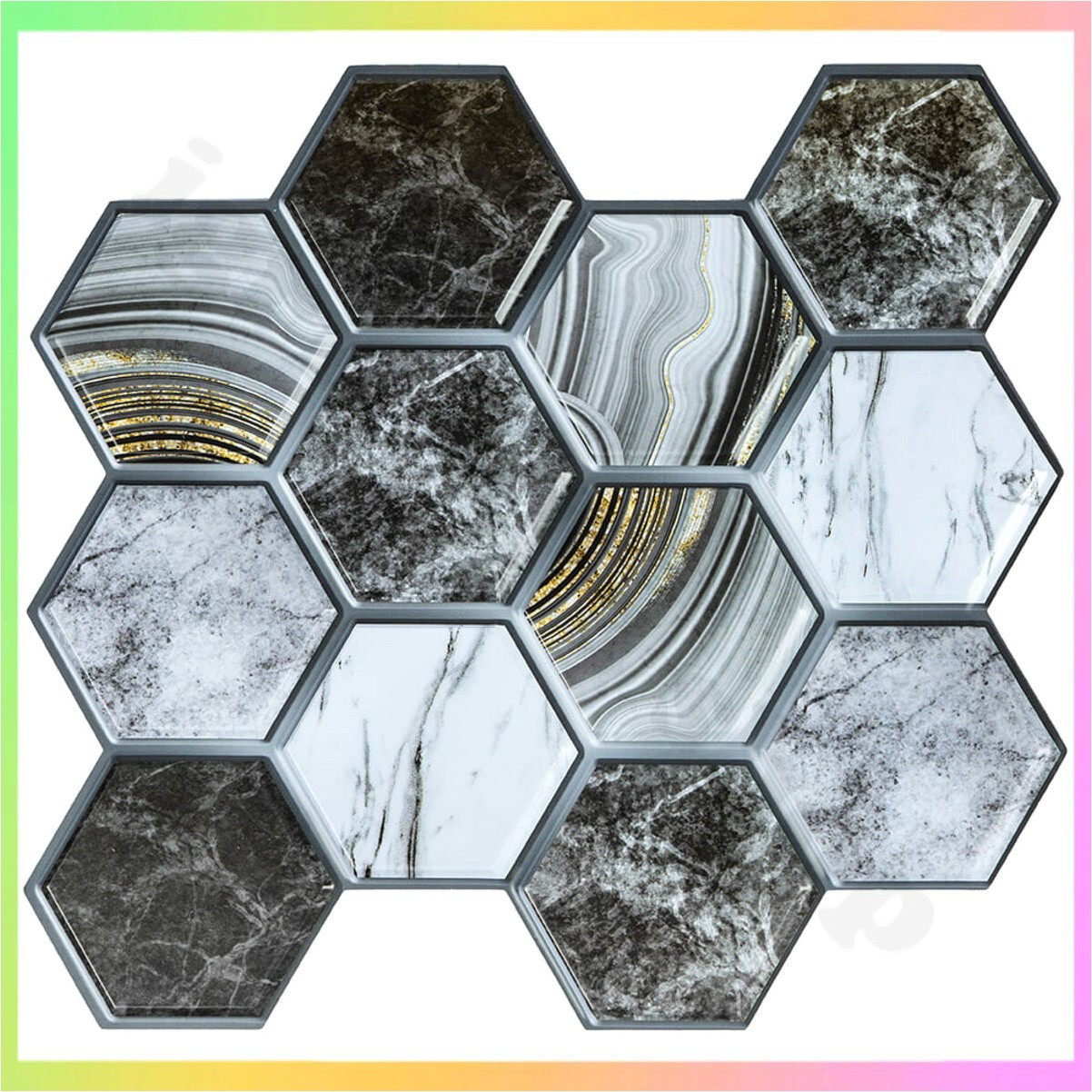 Декоративна плитка ПВХ, що самоклеїться, для стін і стель імітація натуральних матеріалів 28х30 см для дому офісу магазину кафе, фото 1