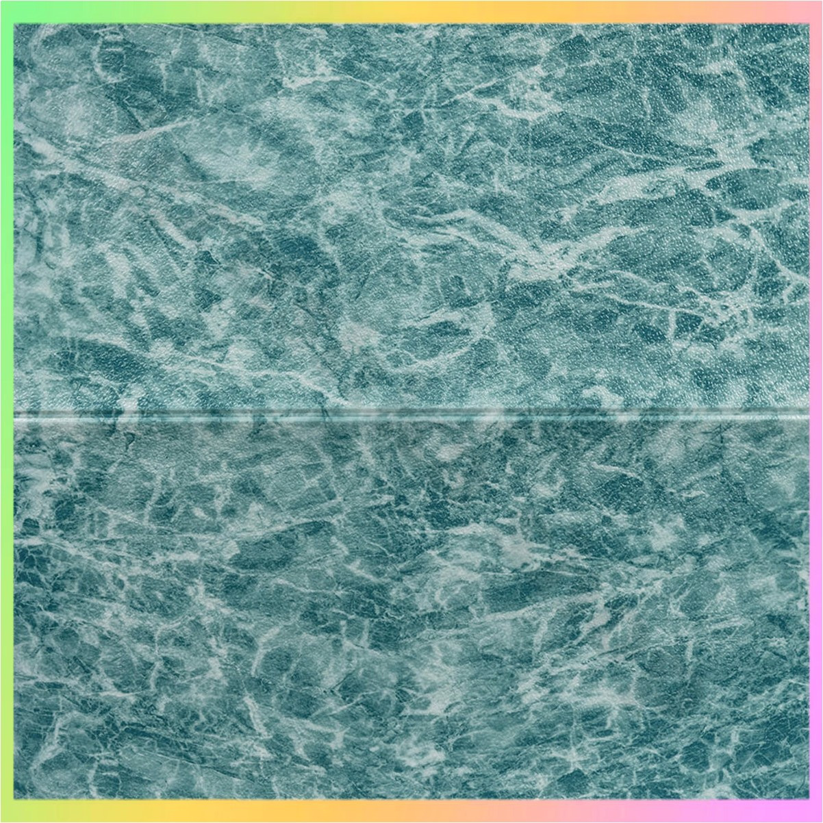 Декоративна самоклейка 3D панель морська мармурова плитка для стін інтер'єру будинку 700x700 мм спінений поліпропілен, фото 1