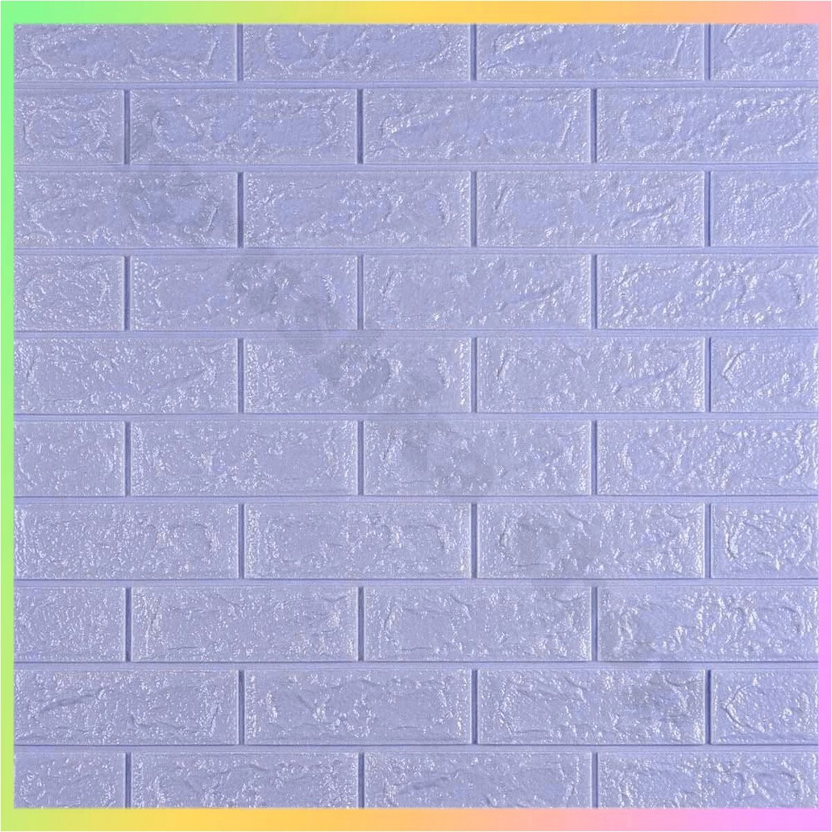 Самоклеючі 3D панелі для стін цегла світлофіолетовий декор стін без монтажу інтер'єрні 70х77 см, фото 1
