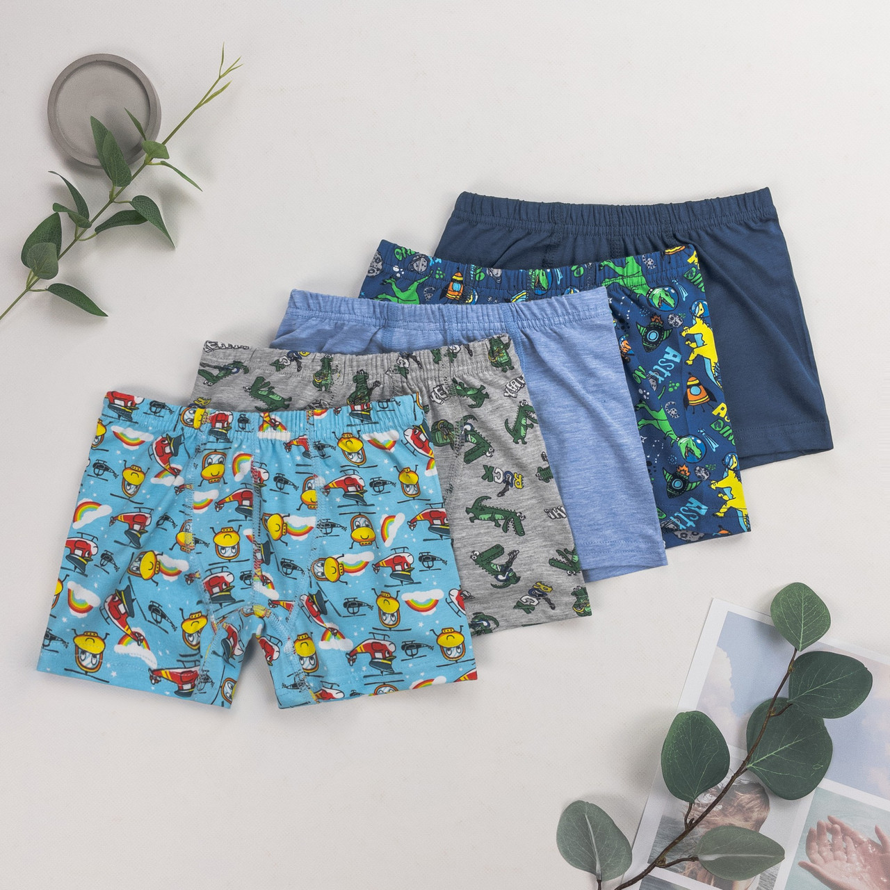 Дитячі труси боксери для хлопчика Nicoletta (вік: 2-3, 4-5, 6-7 років)  | 5 шт.