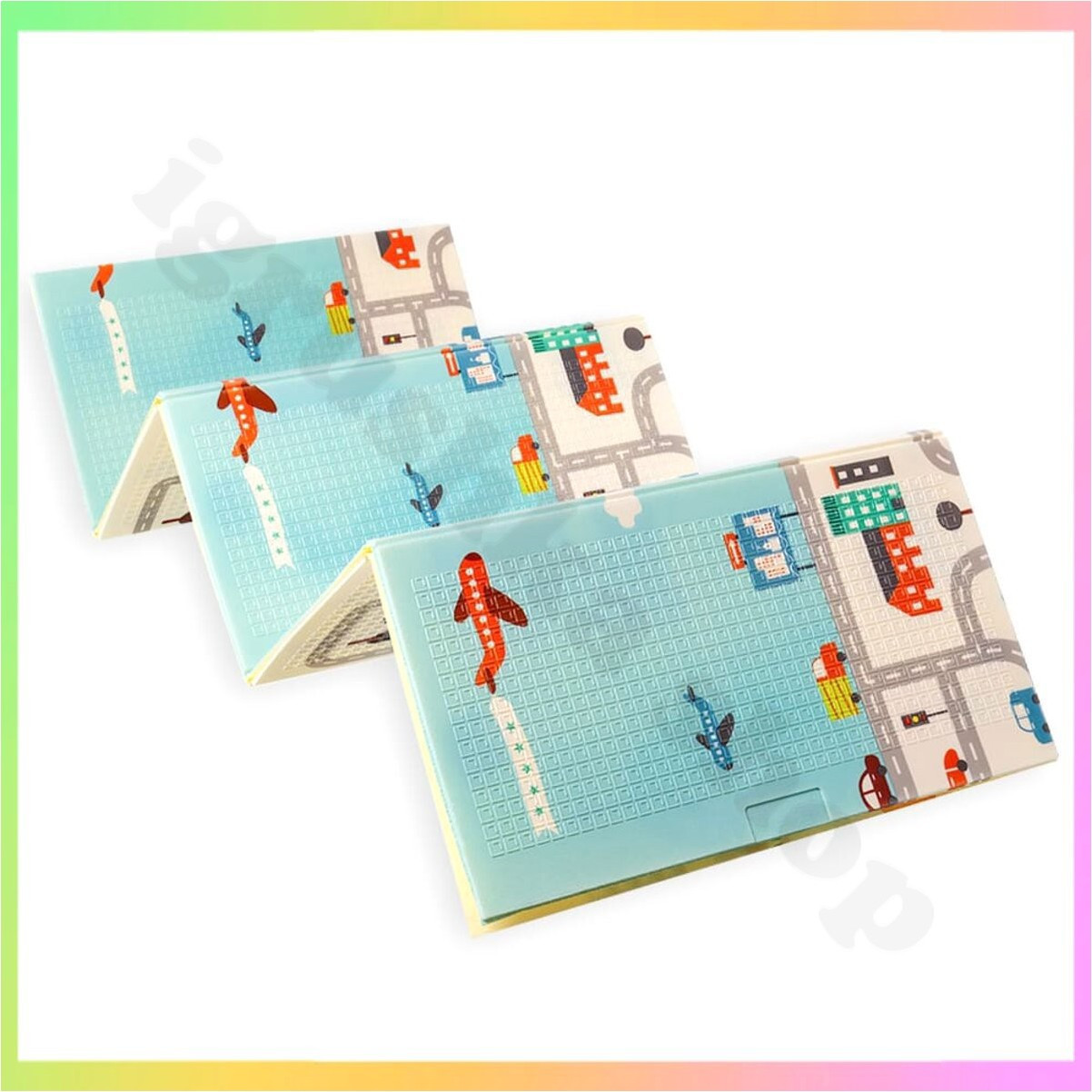 Дитячий розвиваючий термокилимок 200х150 см з нетоксичного матеріалу ХРЕ рельєфна поверхня для ігор та навчання, фото 1